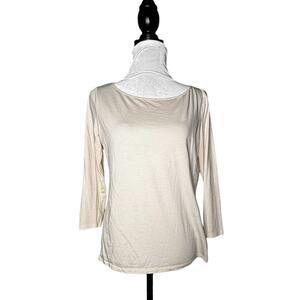 Intimissimi Jersey Knit Top Cream Size Large